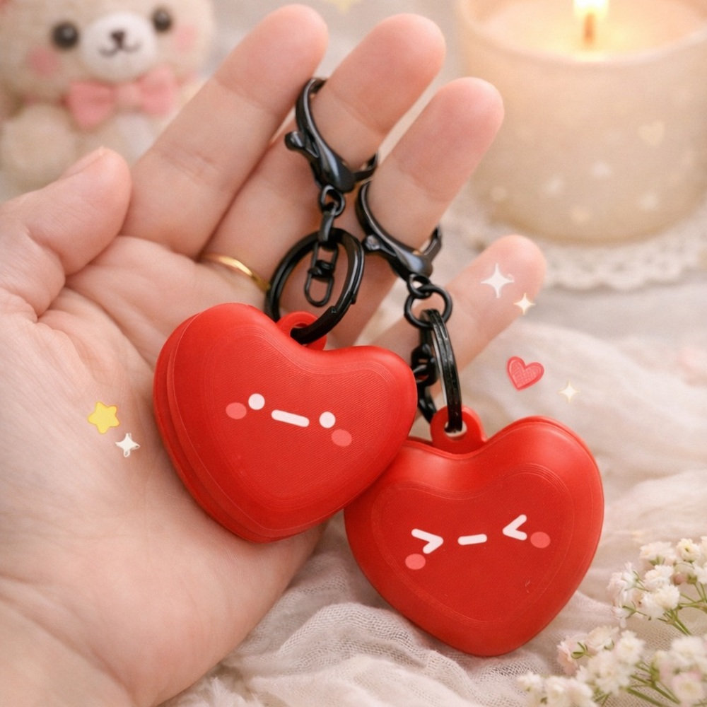 Cute Red Heart Keychains - Picture 8 of 8